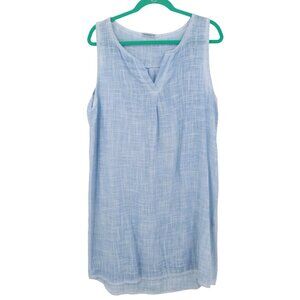 New Collection Linen Dress Women 2 Blue Coastal Resort Wear Travel Vacation Pool